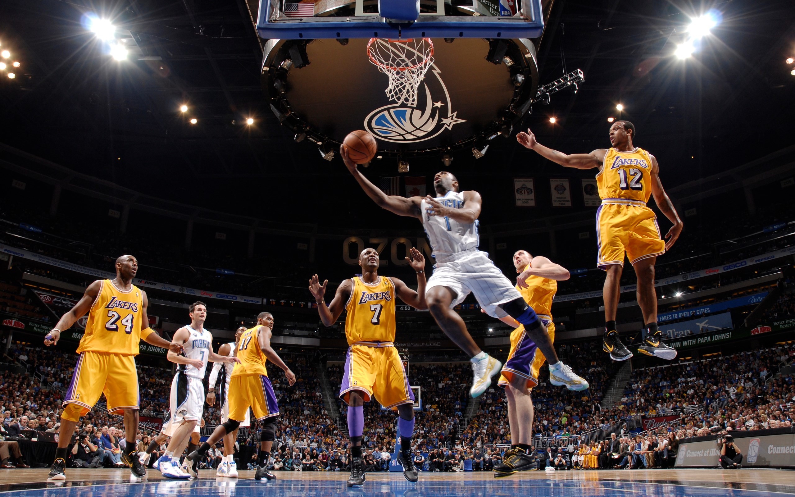 fond d'écran aaron gordon,des sports,mouvements de basket ball,joueur de basketball,terrain de basketball,basketball