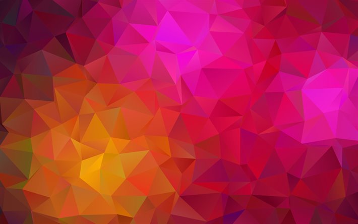 papel pintado triangulos,naranja,rosado,rojo,púrpura,violeta