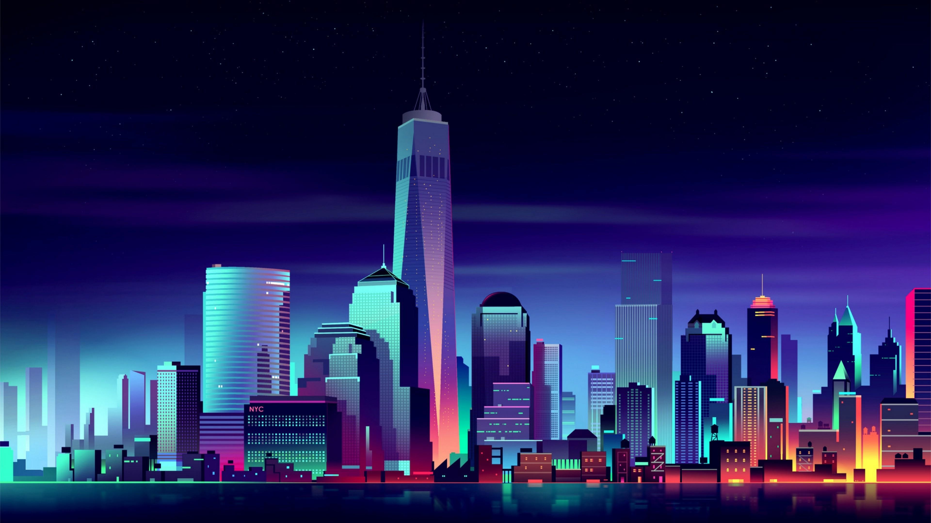 fondo de pantalla futurista hd,paisaje urbano,ciudad,área metropolitana,rascacielos,horizonte
