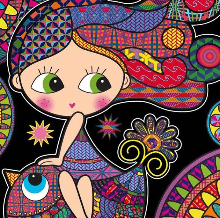 distroller wallpaper,psychedelische kunst,karikatur,illustration,bildende kunst,muster