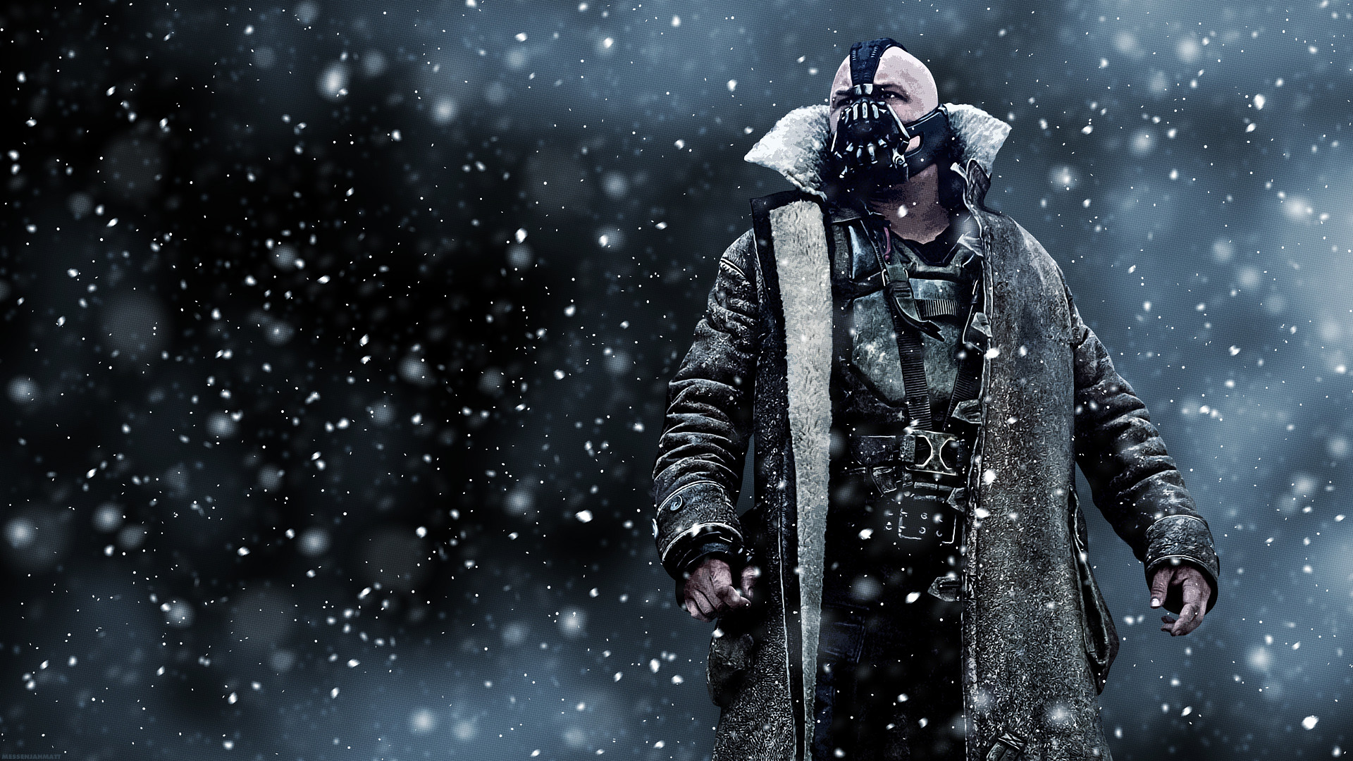 dark knight returns wallpaper,snow,outerwear,winter storm,sky,darkness