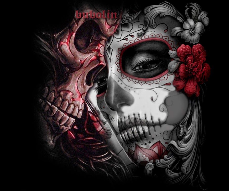 la catrina wallpaper,illustration,skull,bone,fictional character,mouth