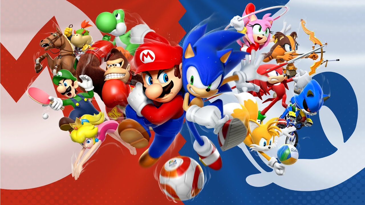 wallpaper de mario,animated cartoon,mario,sonic the hedgehog,fictional character,cartoon