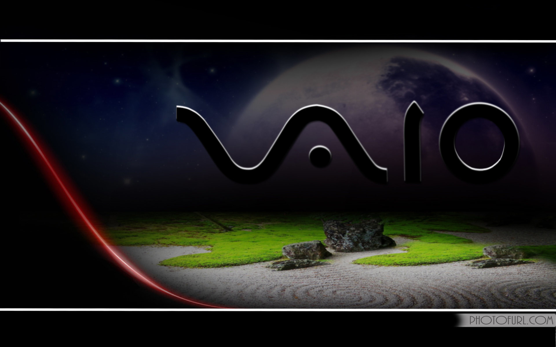 sony vaio wallpaper 1920x1080,text,sky,font,grass,animation