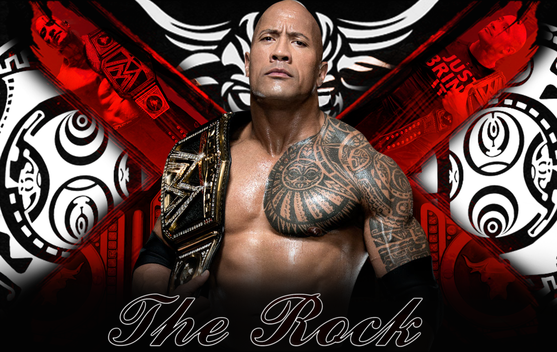 the rock wallpapers wwe,tattoo,font,chest,muscle,photography