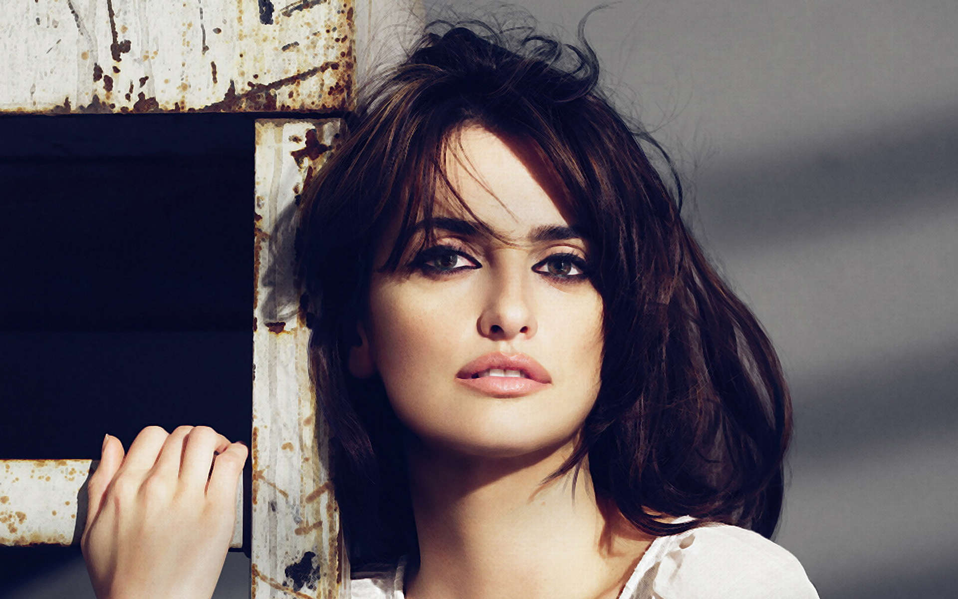 penelope cruz fond d'écran hd,cheveux,visage,coiffure,sourcil,beauté