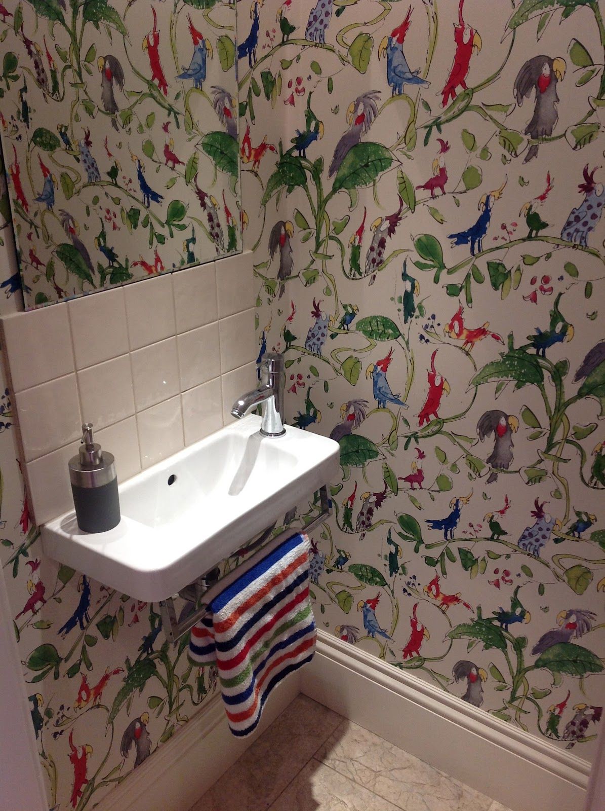 downstairs toilet wallpaper,bathroom,room,property,tile,interior design