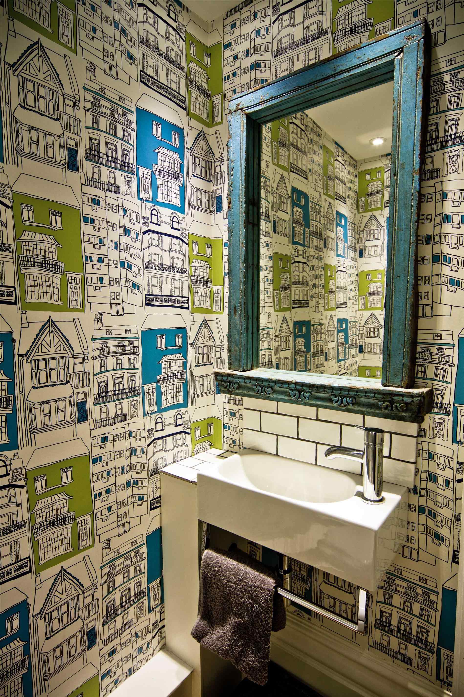 downstairs toilet wallpaper,bathroom,room,wall,property,interior design
