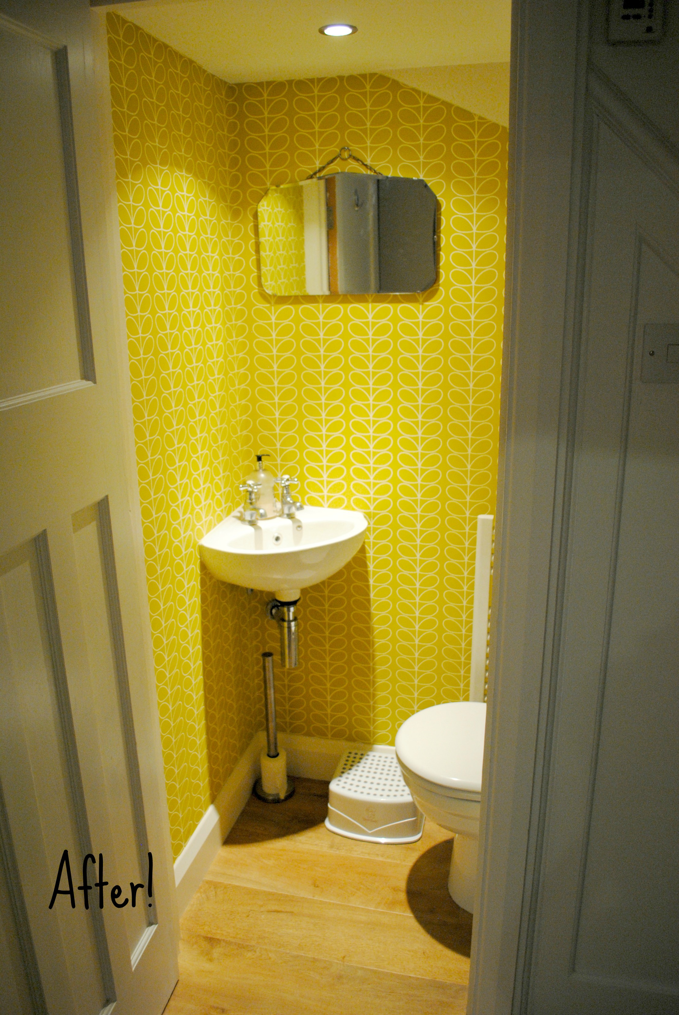downstairs toilet wallpaper,bathroom,room,property,yellow,floor