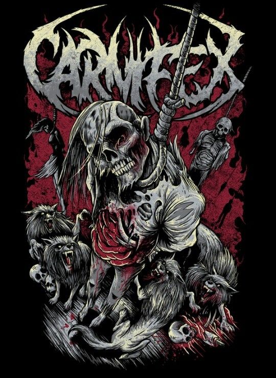 carnifex wallpaper,t shirt,illustration,skull,fictional character,sleeve