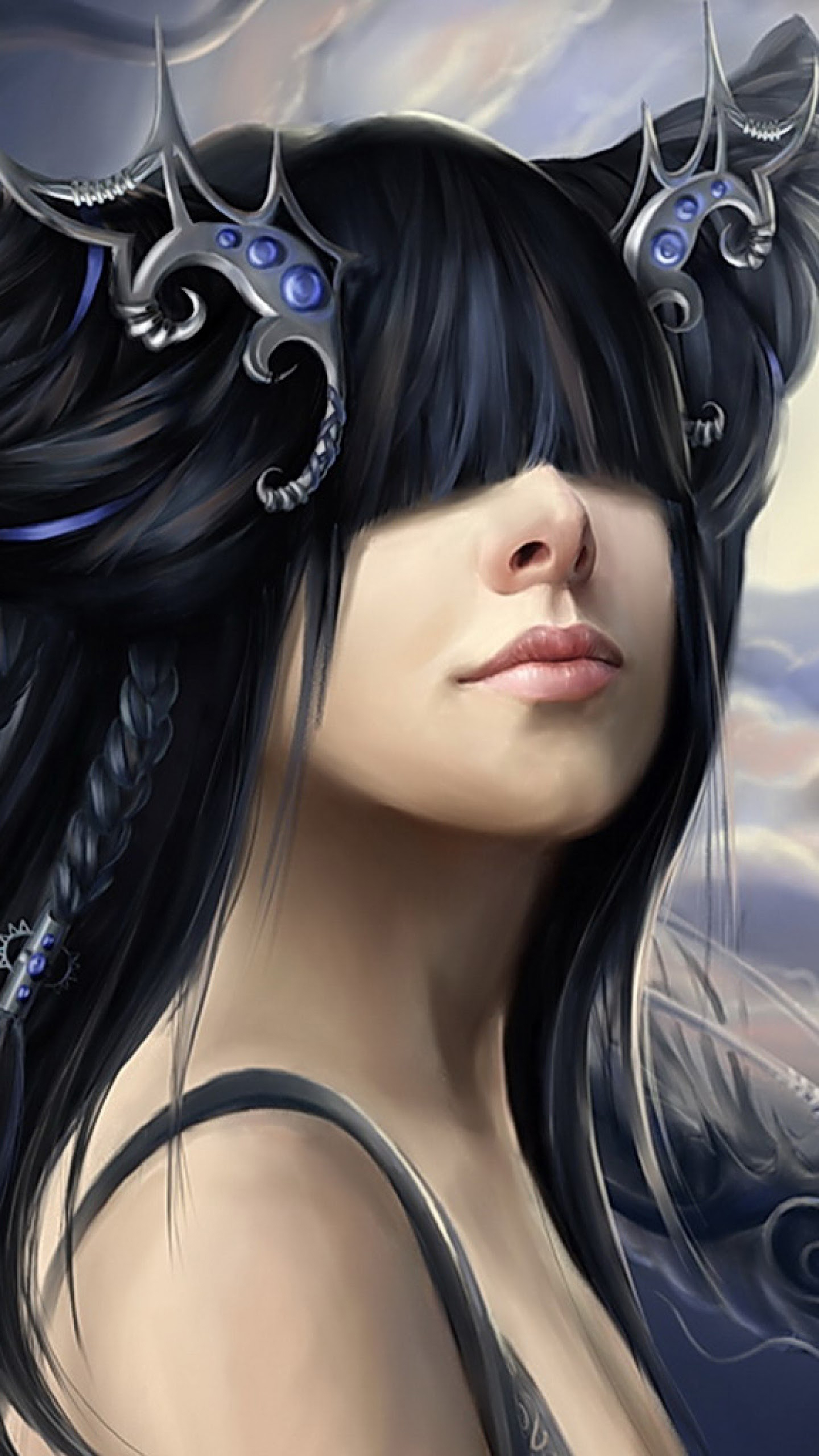 sfondi ragazza per android,capelli,viso,cg artwork,bellezza,acconciatura