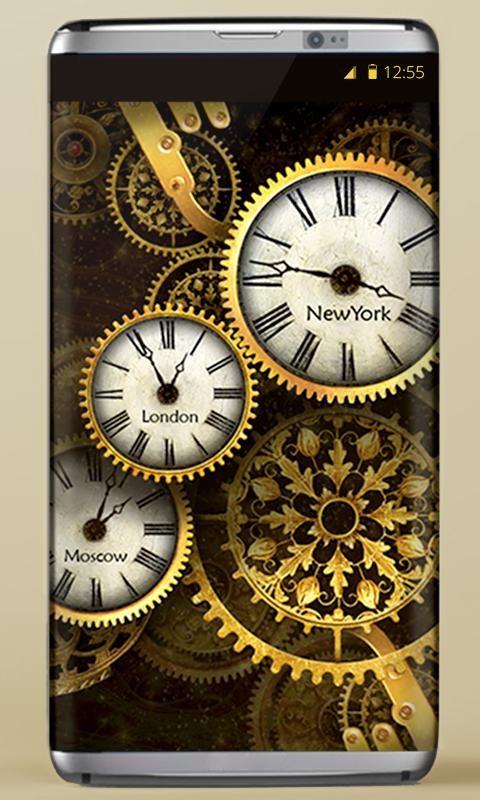 golden clock live wallpaper,clock,wall clock,analog watch,home accessories,material property