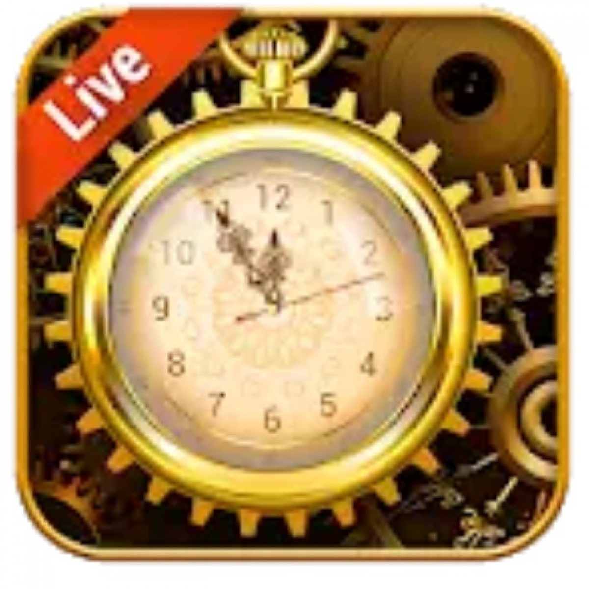 golden clock live wallpaper,clock,yellow,wall clock,watch,pocket watch