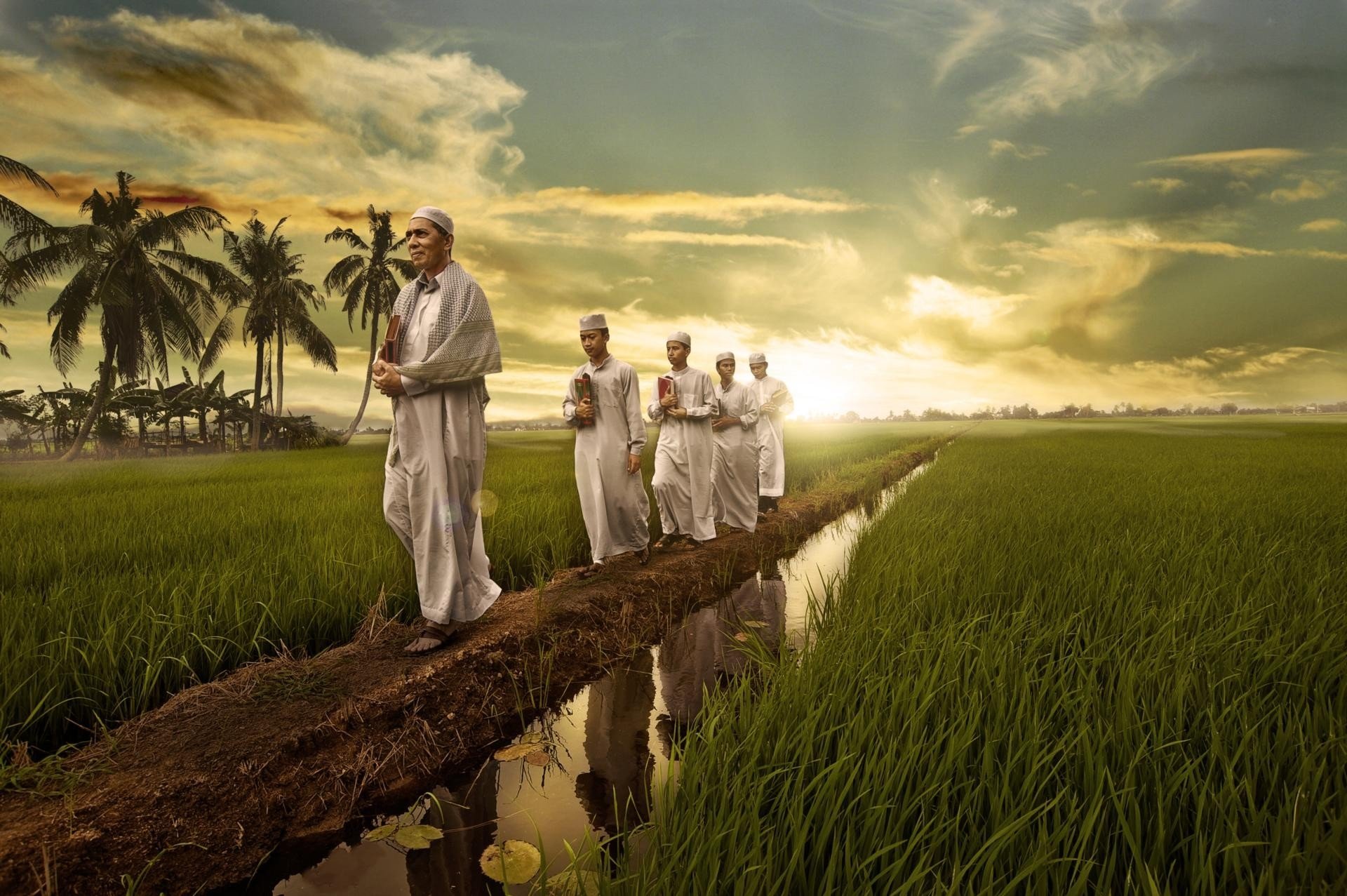 personas fondos de pantalla hd,campo de arroz,familia de la hierba,agricultura,campo,amistad