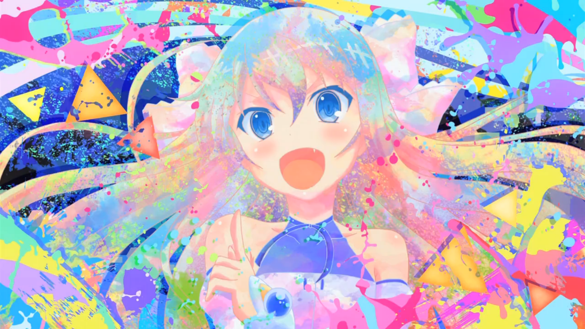 colorful anime wallpaper,art,illustration,graphics,watercolor paint,child art