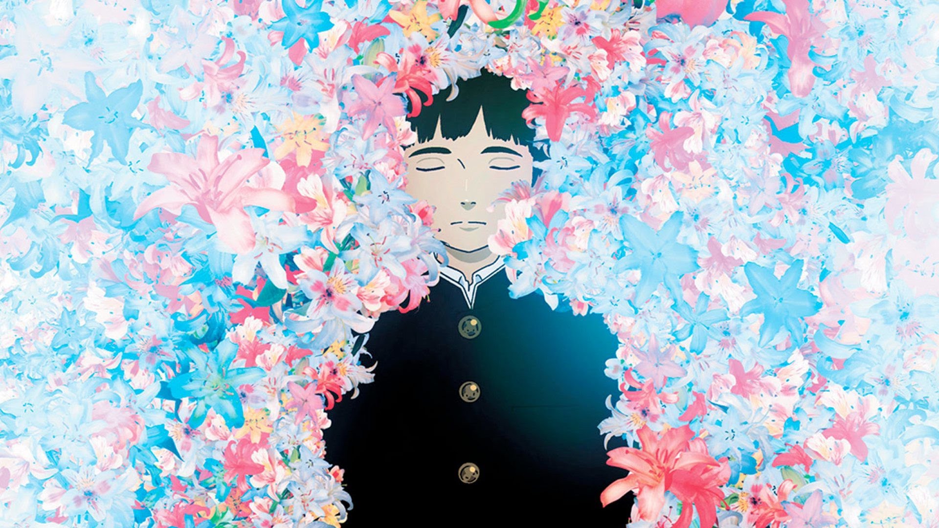colorido fondo de pantalla de anime,ilustración,diseño gráfico,arte,cielo,florecer