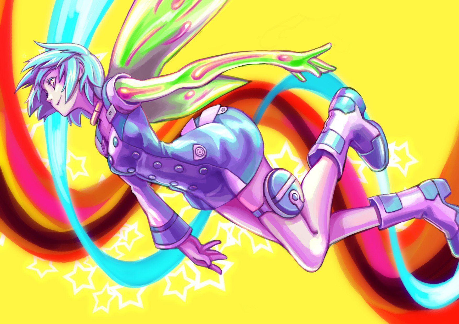 colorful anime wallpaper,cartoon,graphic design,anime,fictional character,cg artwork