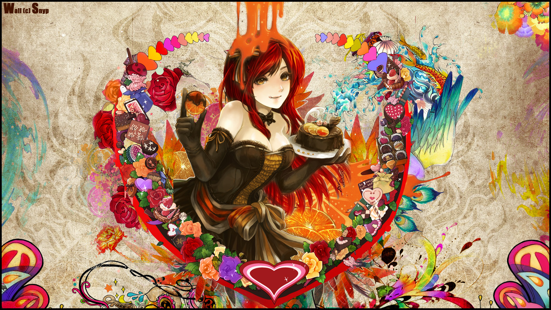 colorful anime wallpaper,illustration,art,graphics,plant,cg artwork
