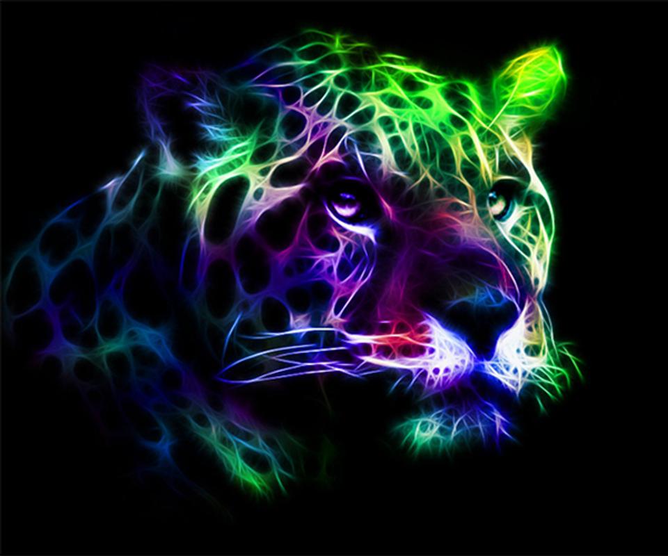 neon tiger tapete,felidae,tierwelt,große katzen,lila,fraktale kunst
