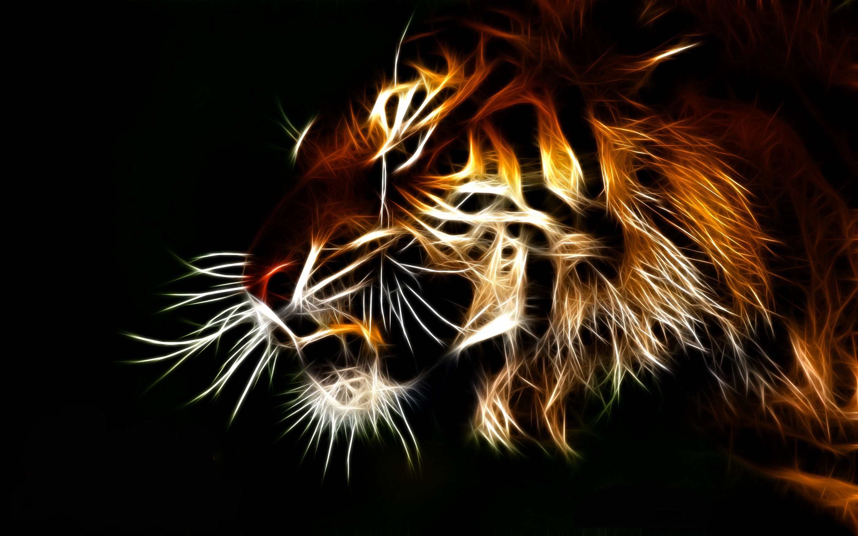 carta da parati neon tigre,tigre del bengala,tigre,felidae,barba,natura