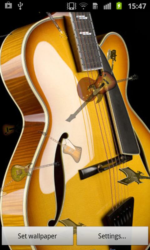 chitarra live wallpaper,strumento musicale,chitarra,accessorio per strumento a corda,chitarra acustica,strumenti a corda pizzicati