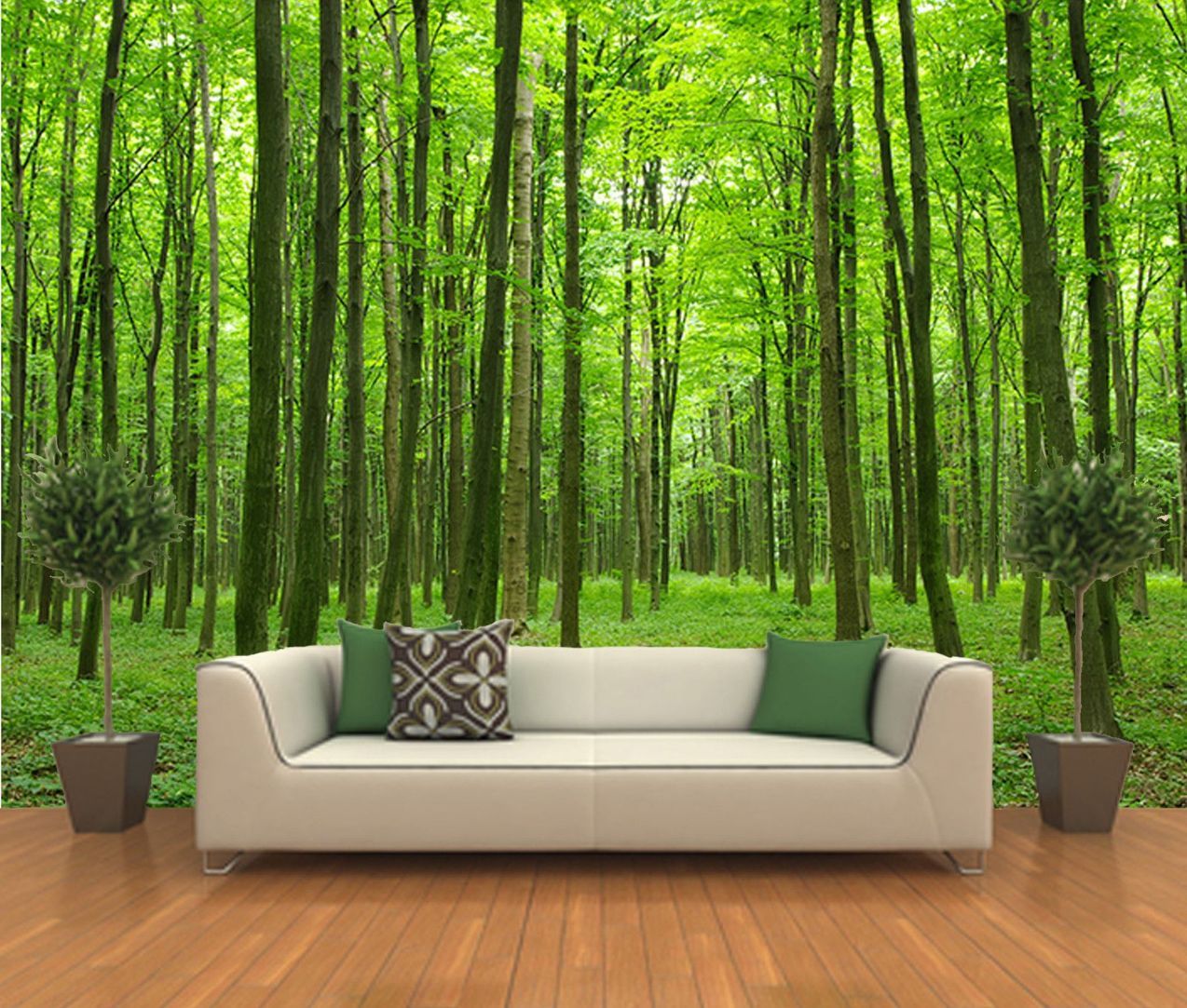 寝室のための森の壁紙,自然の風景,自然,緑,木,壁紙
