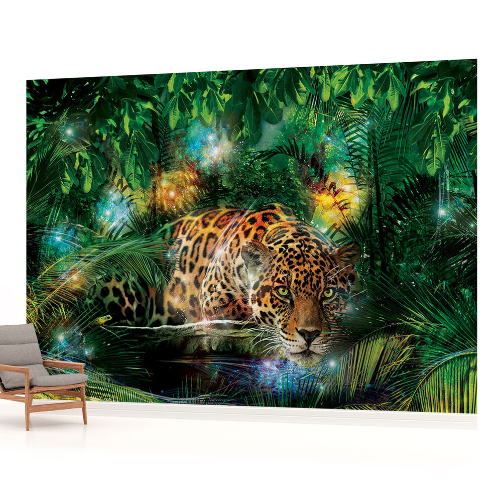 jungle wallpaper mural,felidae,tiger,bengal tiger,wildlife,jaguar