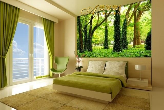 forest wallpaper for bedroom,room,interior design,property,nature,furniture