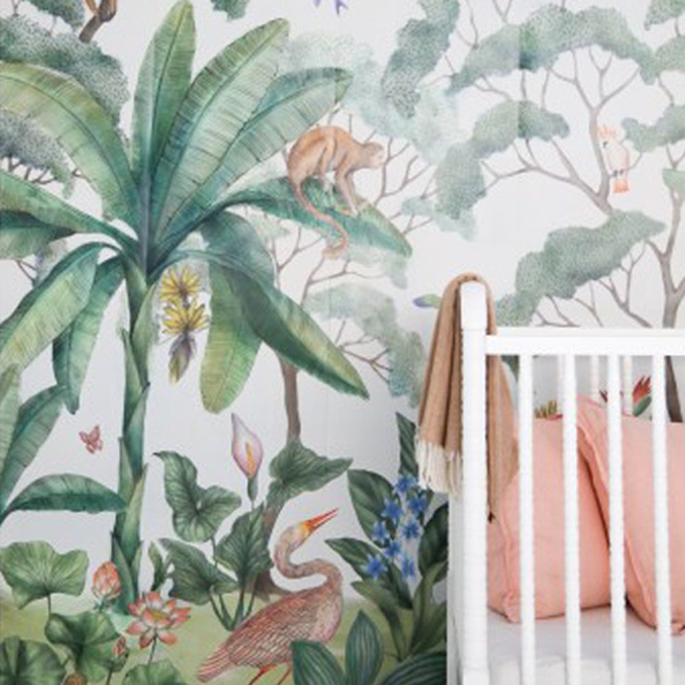 jungle wallpaper mural,botany,plant,leaf,tree,wallpaper