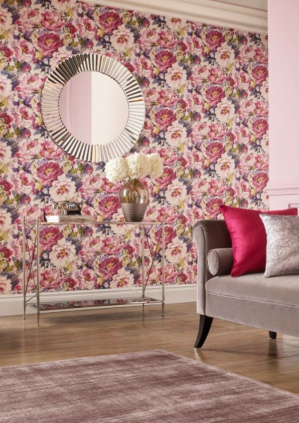 침실을위한 첼시 벽지,분홍,벽지,벽,인테리어 디자인,방