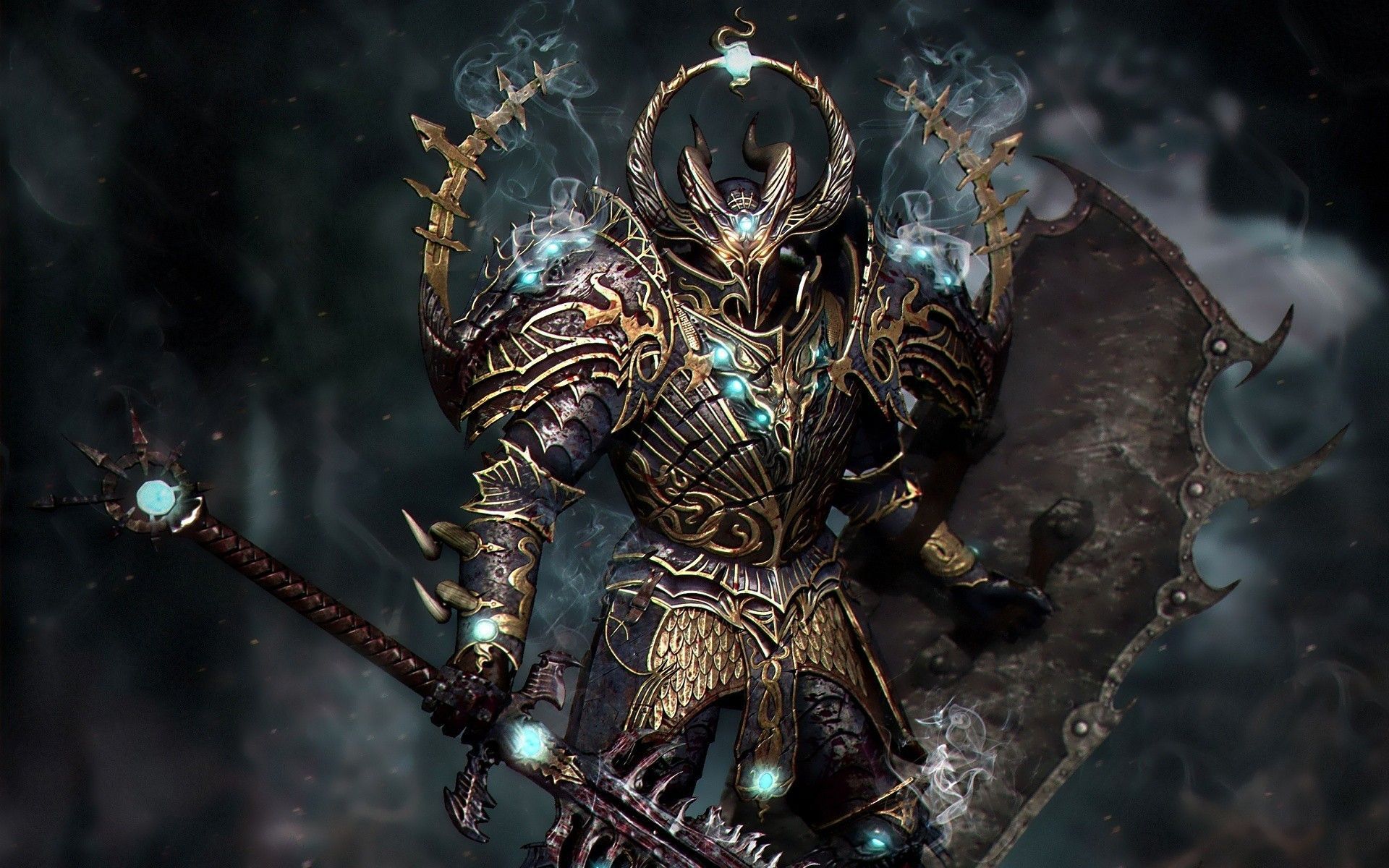 aztec warrior wallpaper,cg artwork,demon,darkness,mythology,fictional character