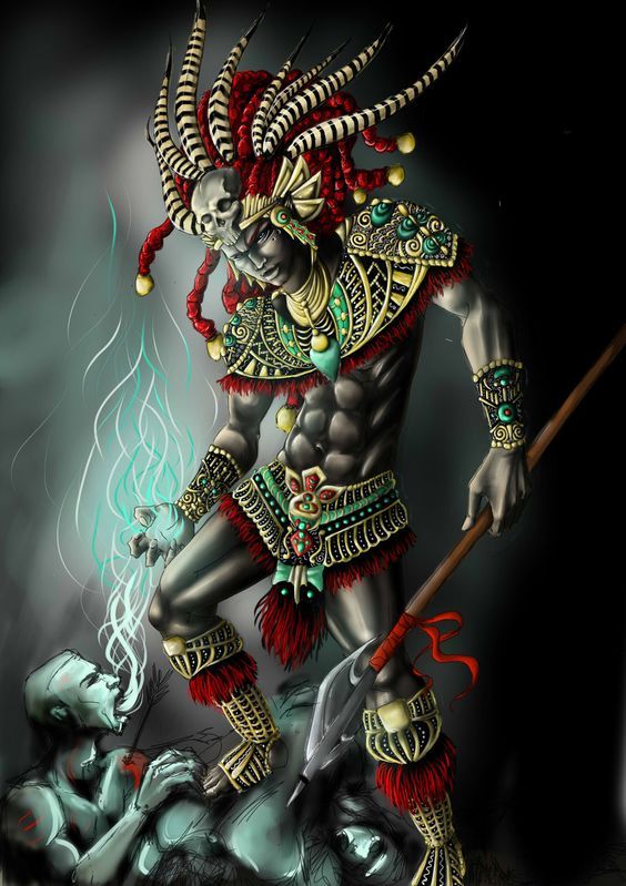 fond d'écran guerrier aztèque,démon,personnage fictif,illustration,mythologie,oeuvre de cg