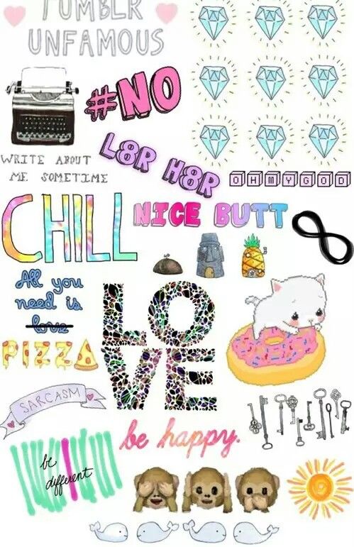 tumblr collage wallpaper,text,pink,font,clip art