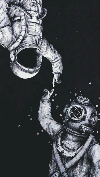 tumblr alien wallpaper,astronaut,persönliche schutzausrüstung,illustration,kopfbedeckung,zeichnung