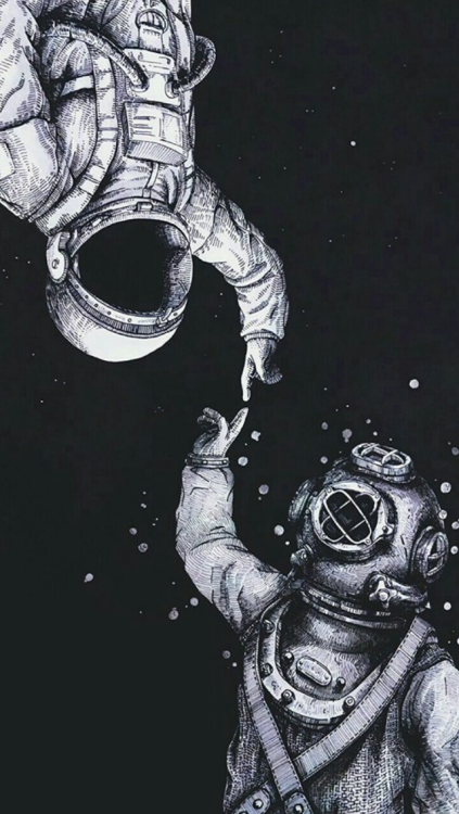 Tumblrエイリアン壁紙 宇宙飛行士 個人用保護具 図 ヘッドギア お絵かき Wallpaperuse