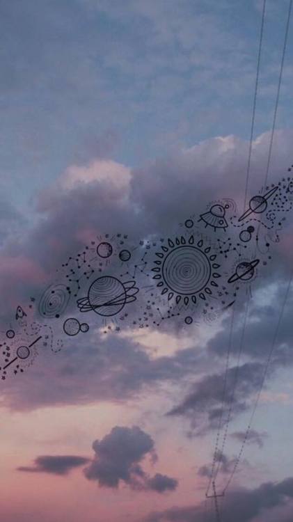텀블러 외계인 벽지,하늘,구름,분위기,폰트,저녁