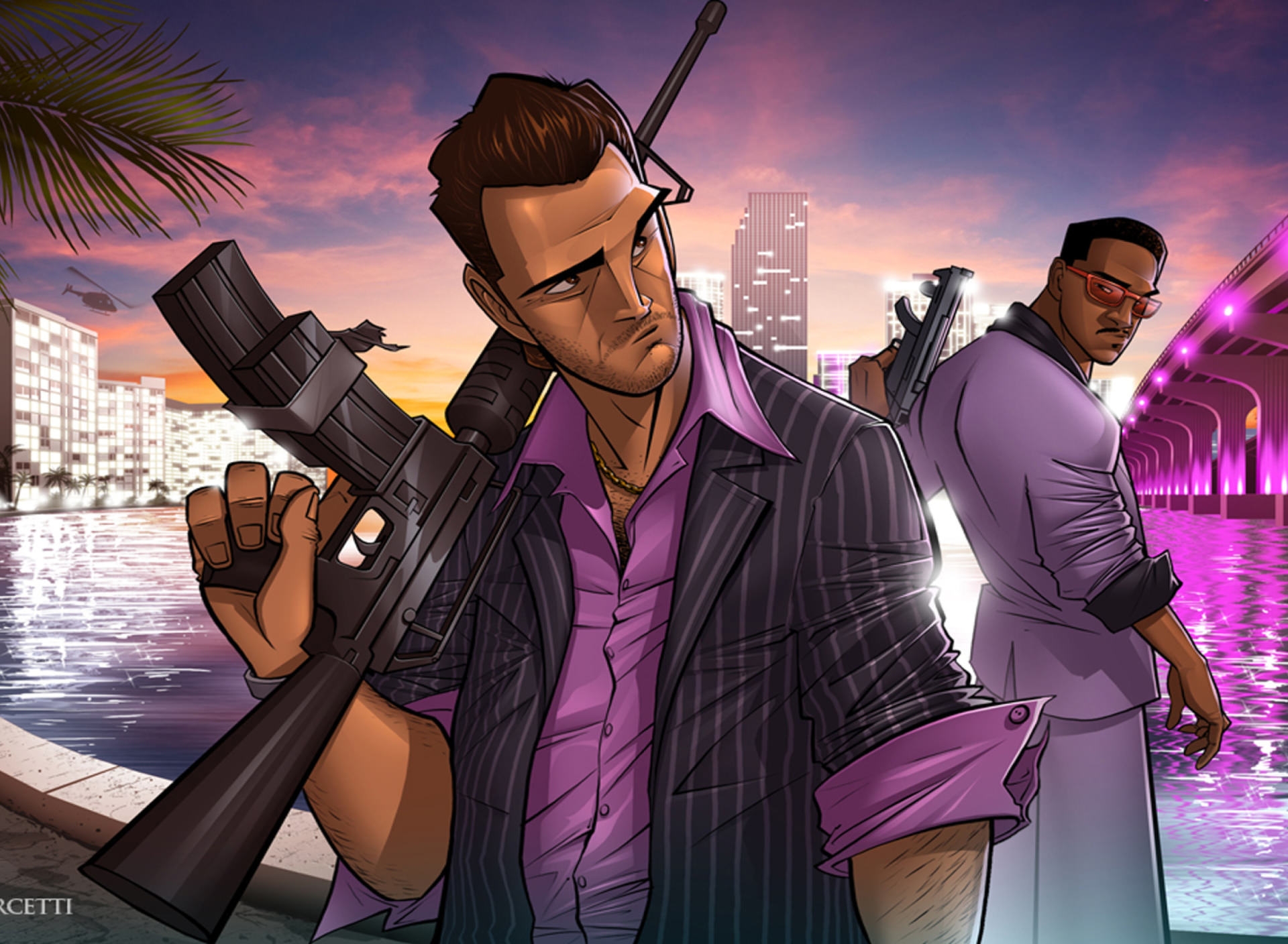 gta vice city wallpaper hd,pc game,games,movie,illustration,fictional character
