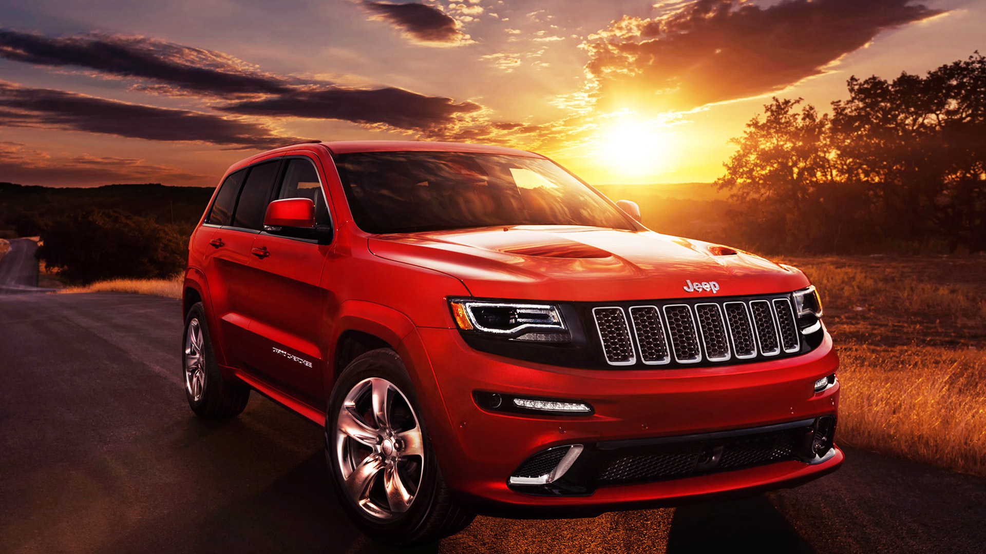 jeep grand cherokee wallpaper,land vehicle,vehicle,car,sky,motor vehicle