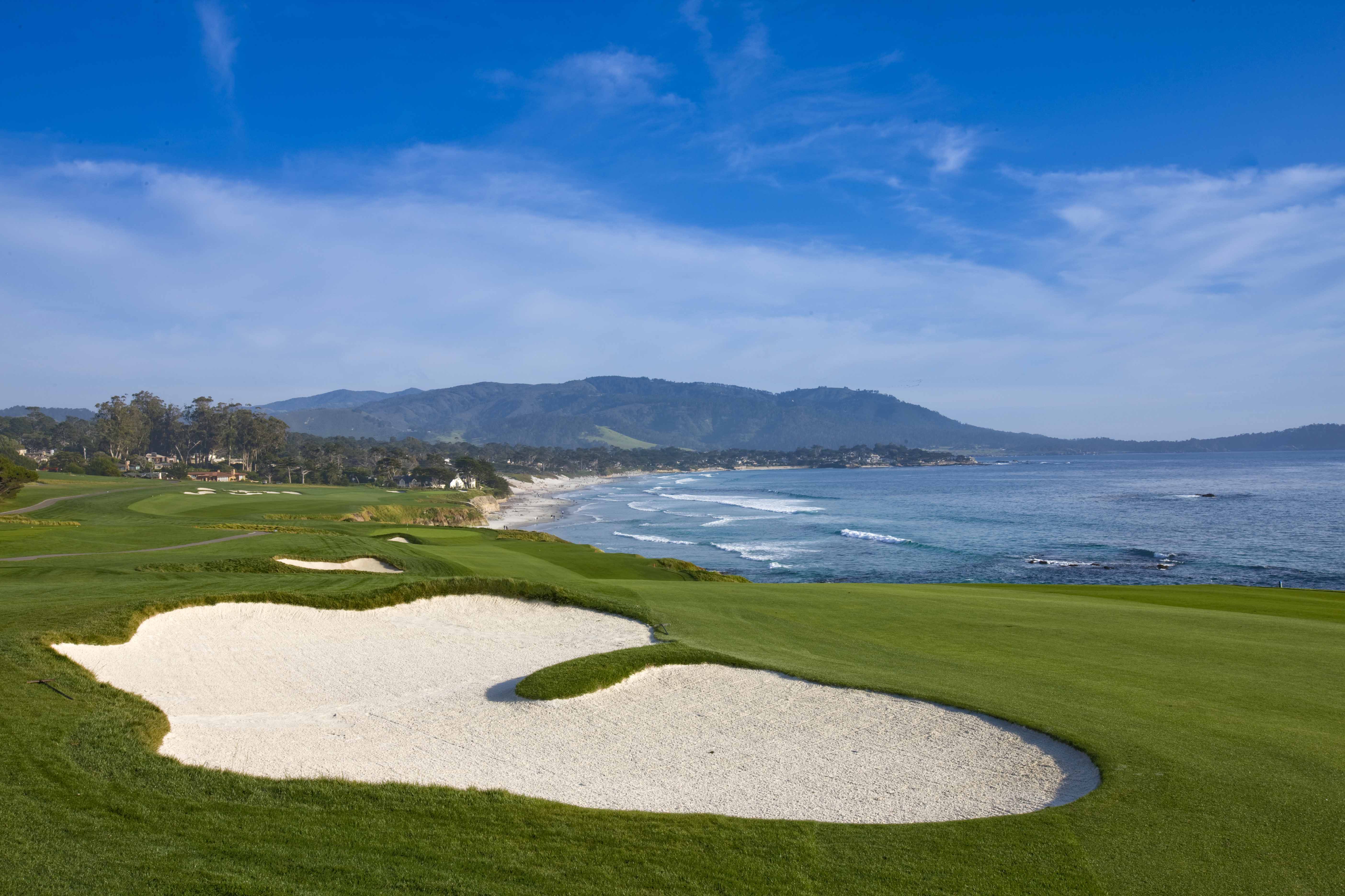 carta da parati spiaggia di ciottoli,corso di golf,paesaggio naturale,risorse idriche,lotto di terra,cielo