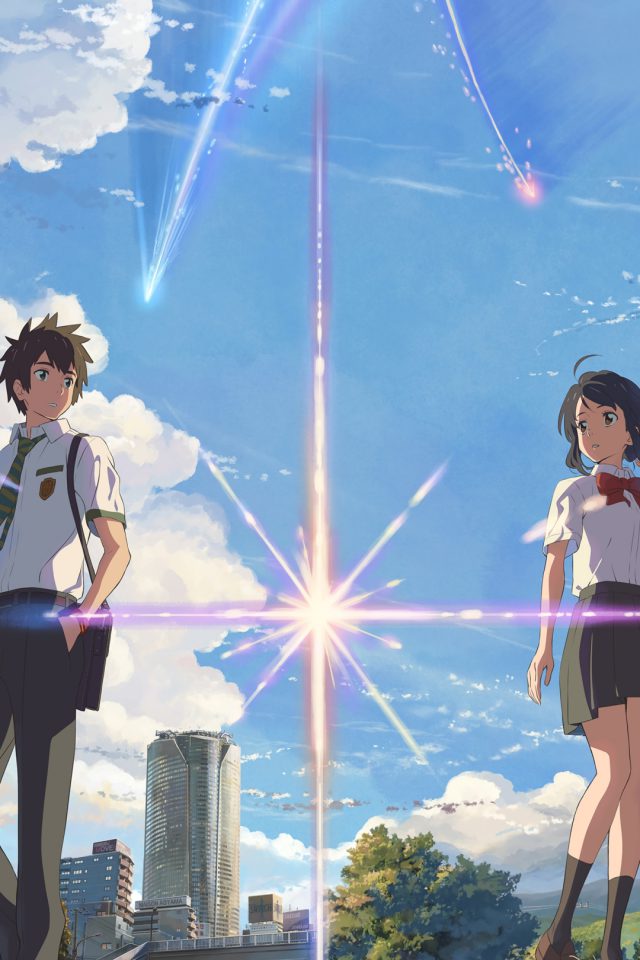 kimi no na wa wallpaper iphone,sky,anime,fun,happy,animation