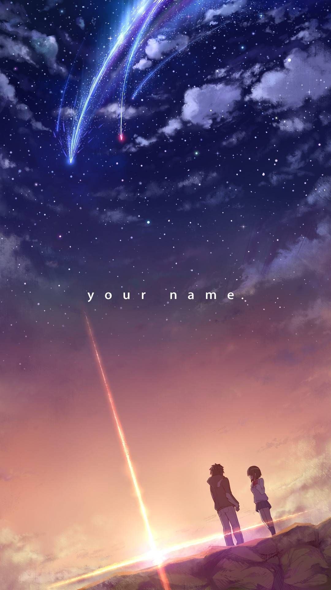 kimi no na wa wallpaper iphone,sky,atmosphere,space,geological phenomenon,cloud