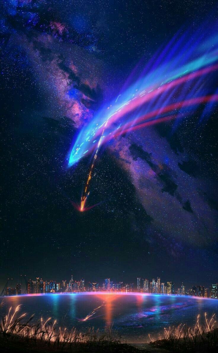 kimi no na wa wallpaper iphone,sky,nature,light,atmosphere,space