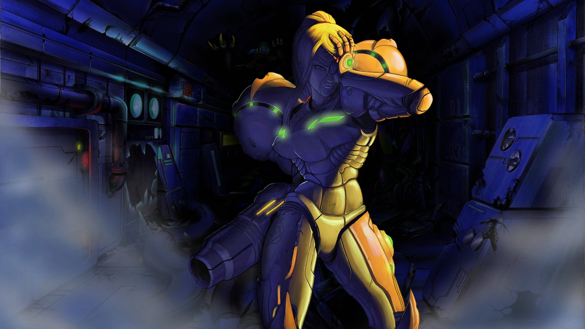 fond d'écran metroid hd,personnage fictif,supervillain,oeuvre de cg,illustration,style