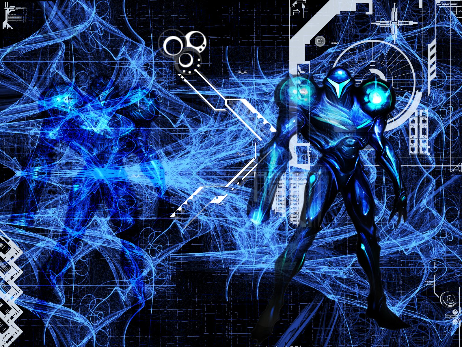 fond d'écran metroid hd,conception graphique,bleu électrique,graphique,personnage fictif,oeuvre de cg