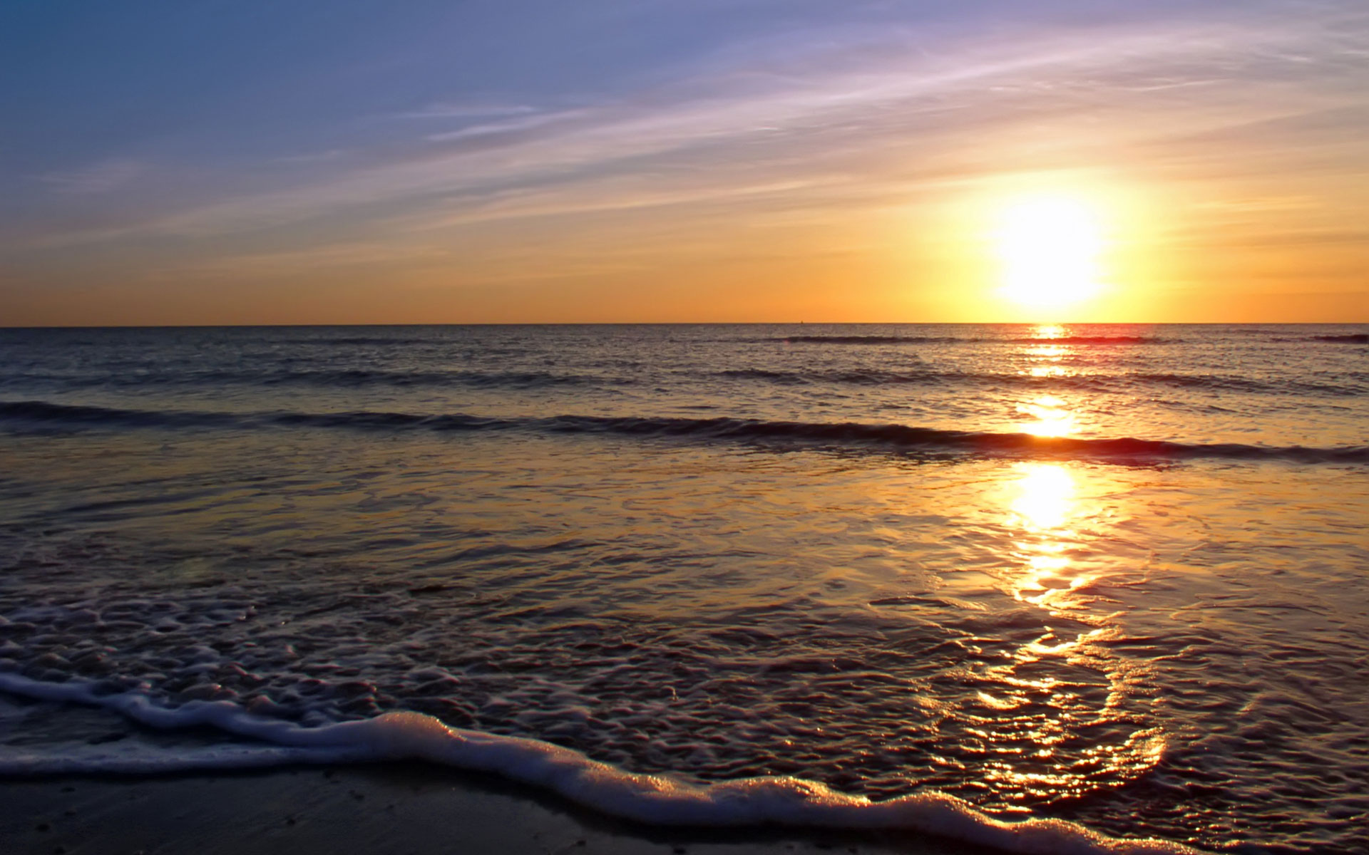 fond d'écran coucher de soleil gratuit,horizon,ciel,plan d'eau,mer,océan