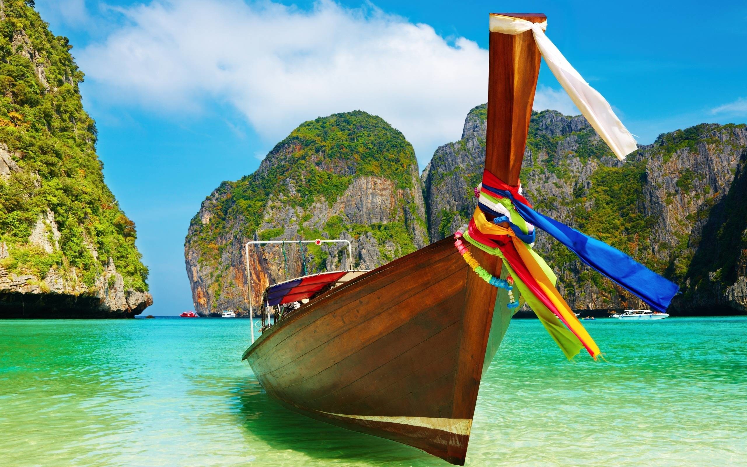 free summer desktop wallpaper,long tail boat,nature,water transportation,boat,natural landscape