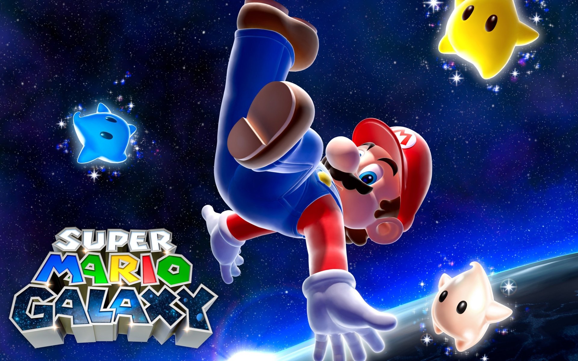 mario galaxy wallpaper,cartone animato,cartone animato,mario,giochi,spazio