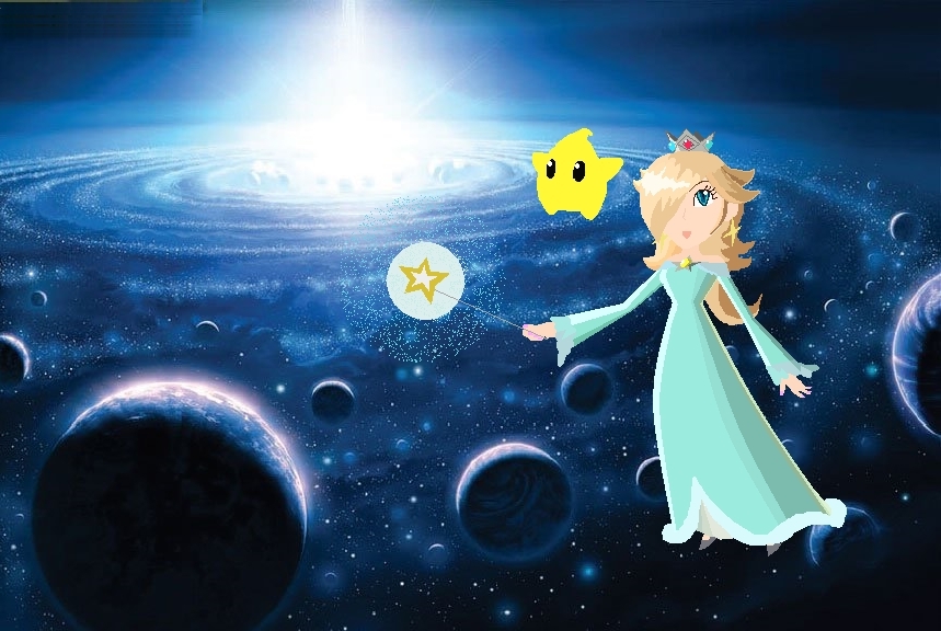 rosalina wallpaper,cartoon,sky,outer space,animated cartoon,illustration