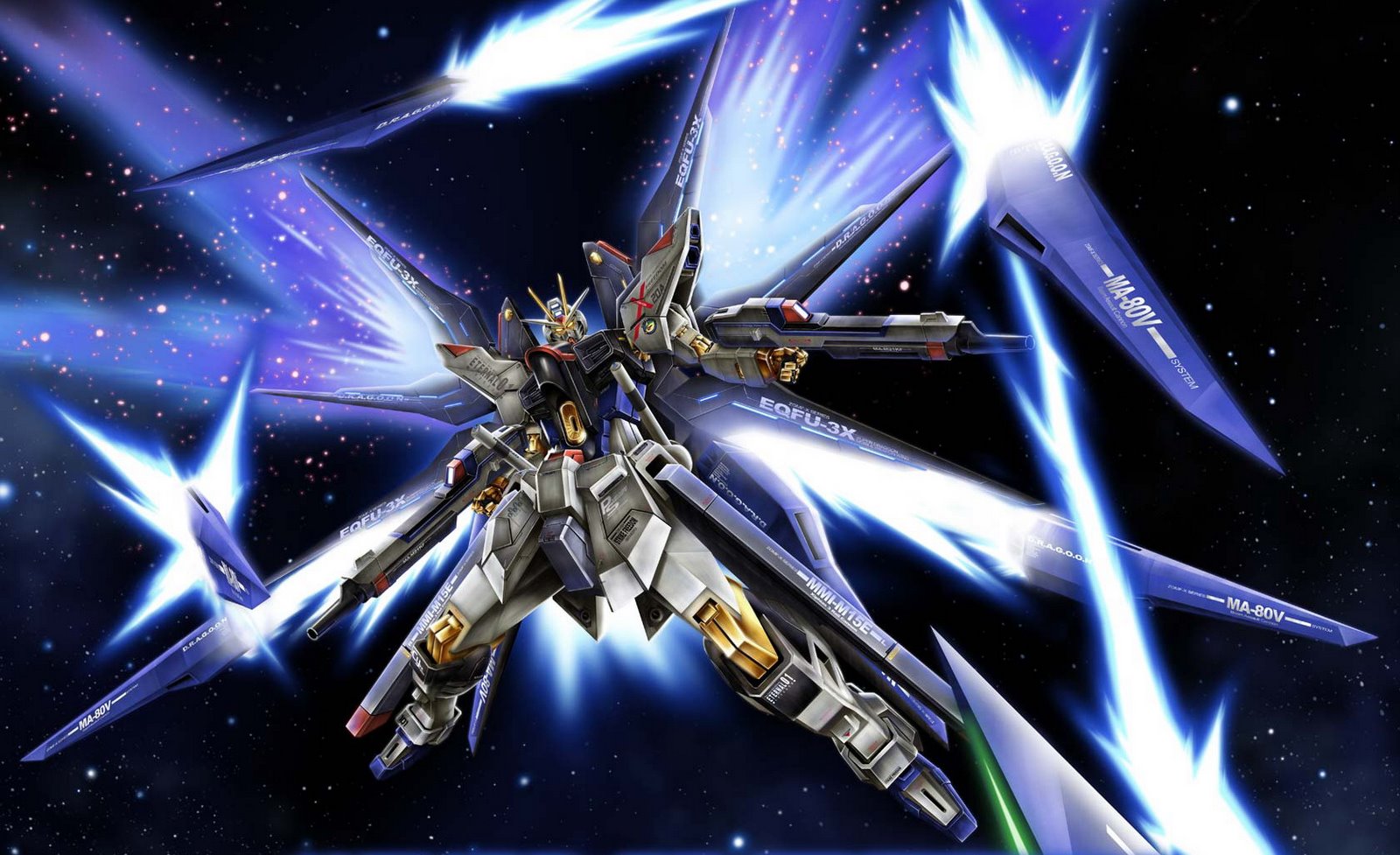 strike freedom gundam wallpaper,space,graphics,graphic design,cg artwork,anime