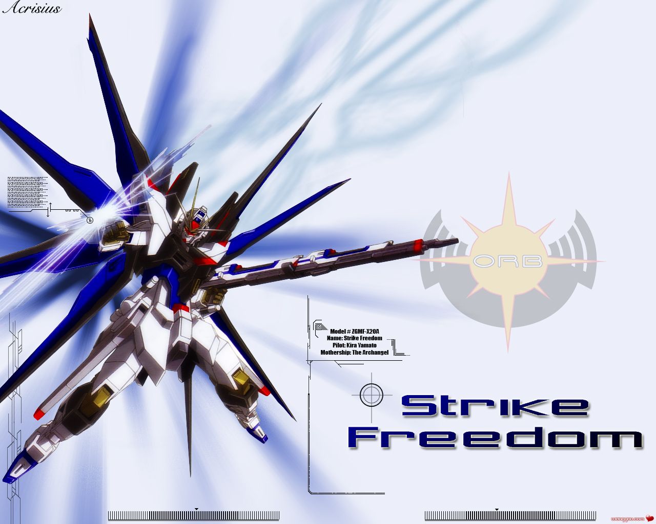 strike freedom gundam wallpaper,product,graphic design,font,line,games